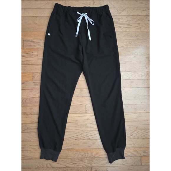 Men's FIGS Scrub Pants Technical Collection Black Drawstring Size Large - Picture 1 of 8